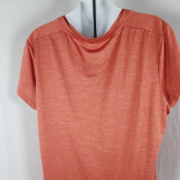 REI Women's Orange Short Sleeve V-Neck Trail Hike T-Shirt Size XL - Picture 5 of 7
